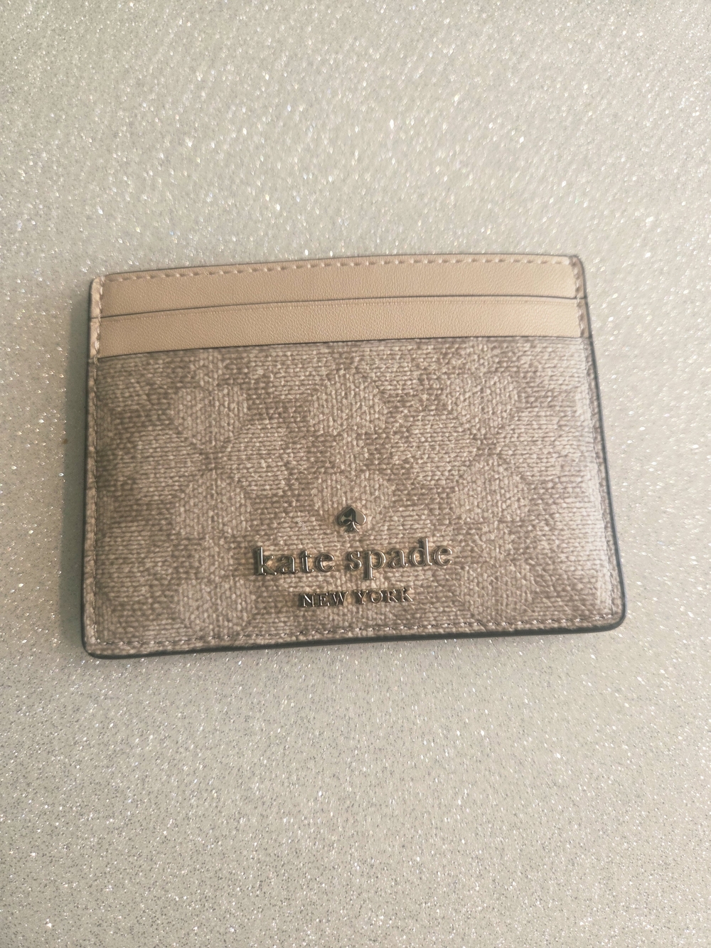 Kate Spade Beige Signature Card Holder